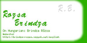 rozsa brindza business card